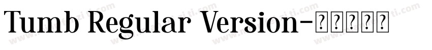 Tumb Regular Version字体转换